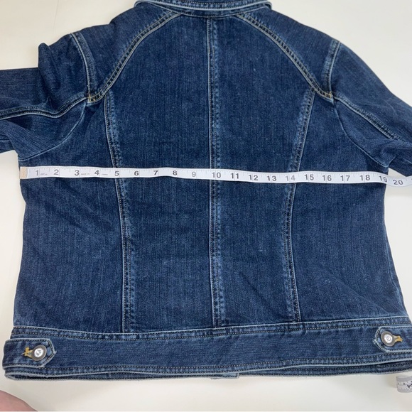 Chico’s Women Jacket Medium Denim Jewel Buttons - Picture 6 of 6